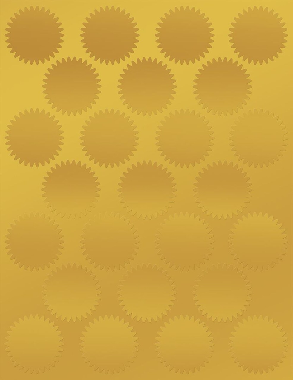 Great Papers! Foil Certificate Seals, Gold Foil Starburst, Self Adhesive, 1.75" inches, 100 Seals